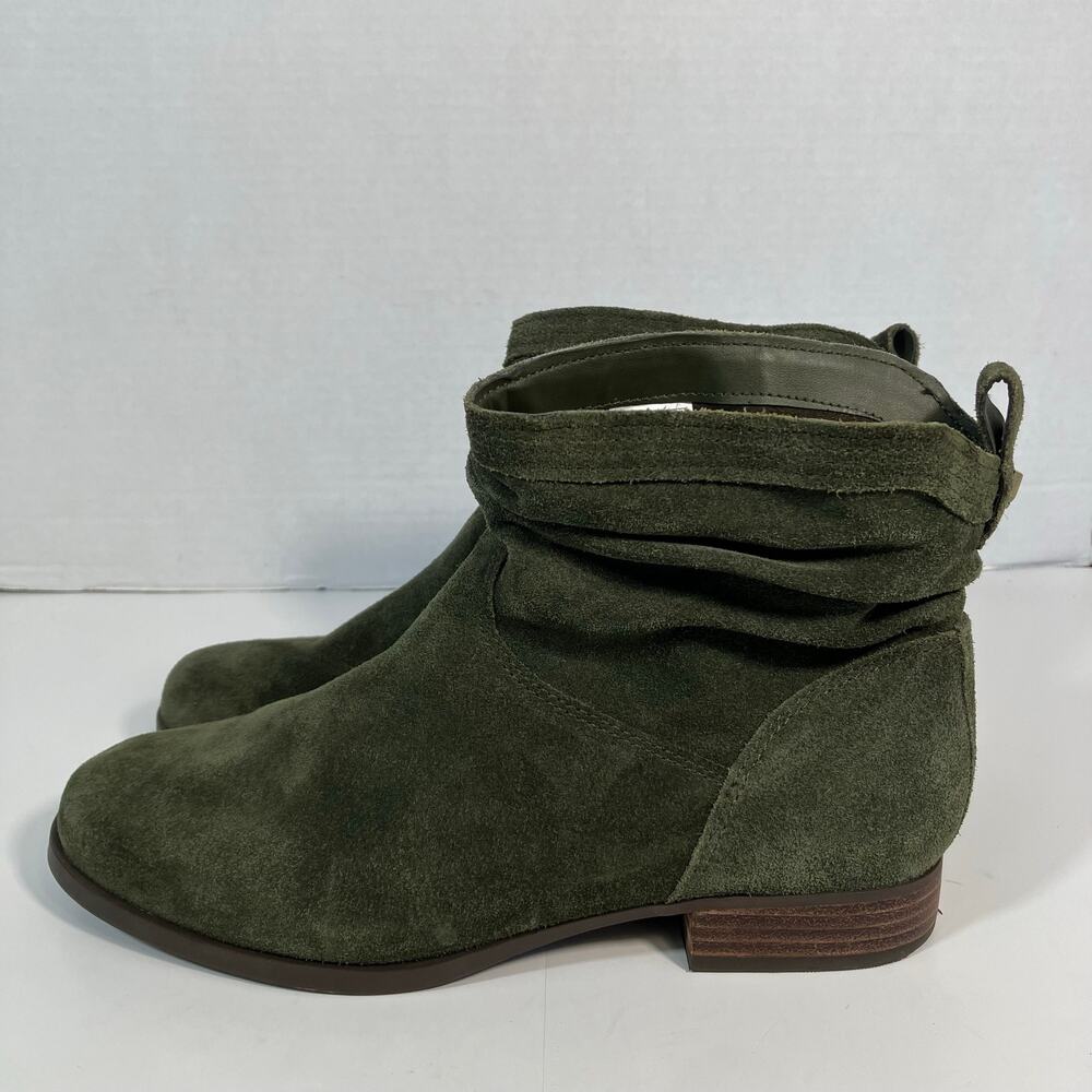 Koolaburra by Ugg Sz 8 Lorelei Slouchy Boots Olive Green Suede Pull-on Casual